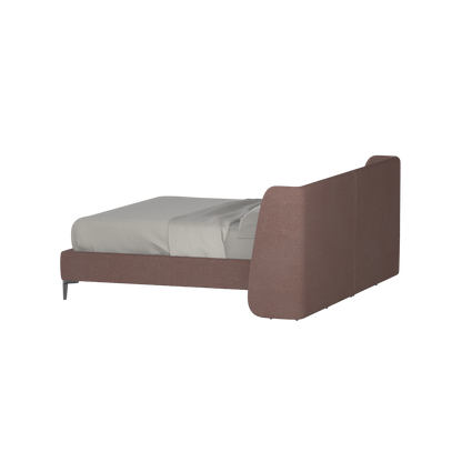 Abbey Upholstered Bed with Structured Headboard and Refined Lines