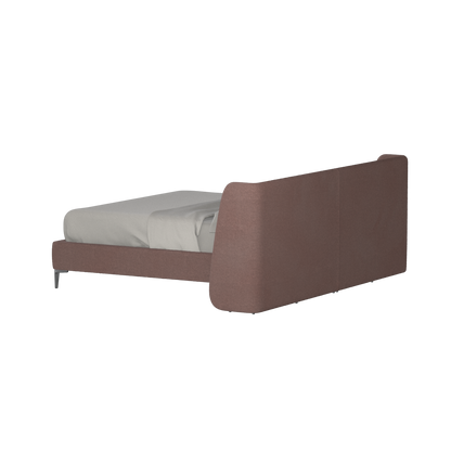 Abbey Upholstered Bed with Structured Headboard and Refined Lines