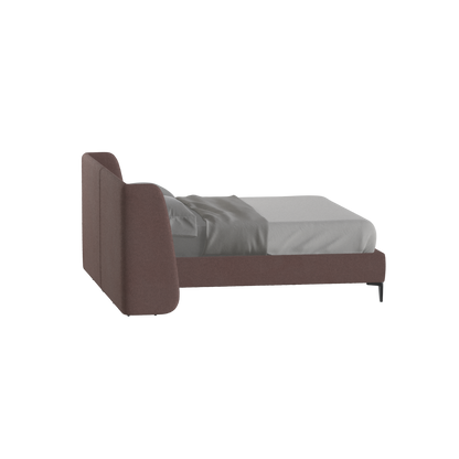 Abbey Upholstered Bed with Structured Headboard and Refined Lines