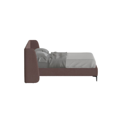 Abbey Upholstered Bed with Structured Headboard and Refined Lines