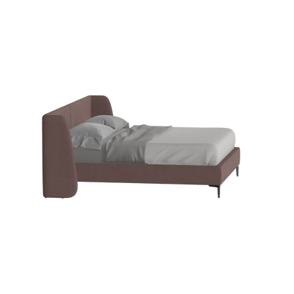 Abbey Upholstered Bed with Structured Headboard and Refined Lines