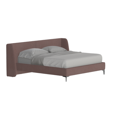 Abbey Upholstered Bed with Structured Headboard and Refined Lines