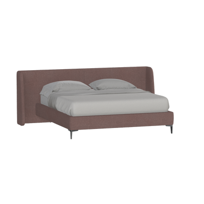 Abbey Upholstered Bed with Structured Headboard and Refined Lines