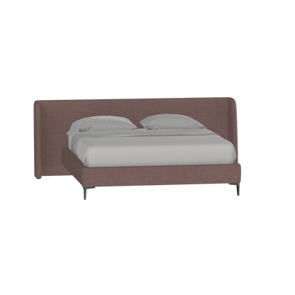 Abbey Upholstered Bed with Structured Headboard and Refined Lines