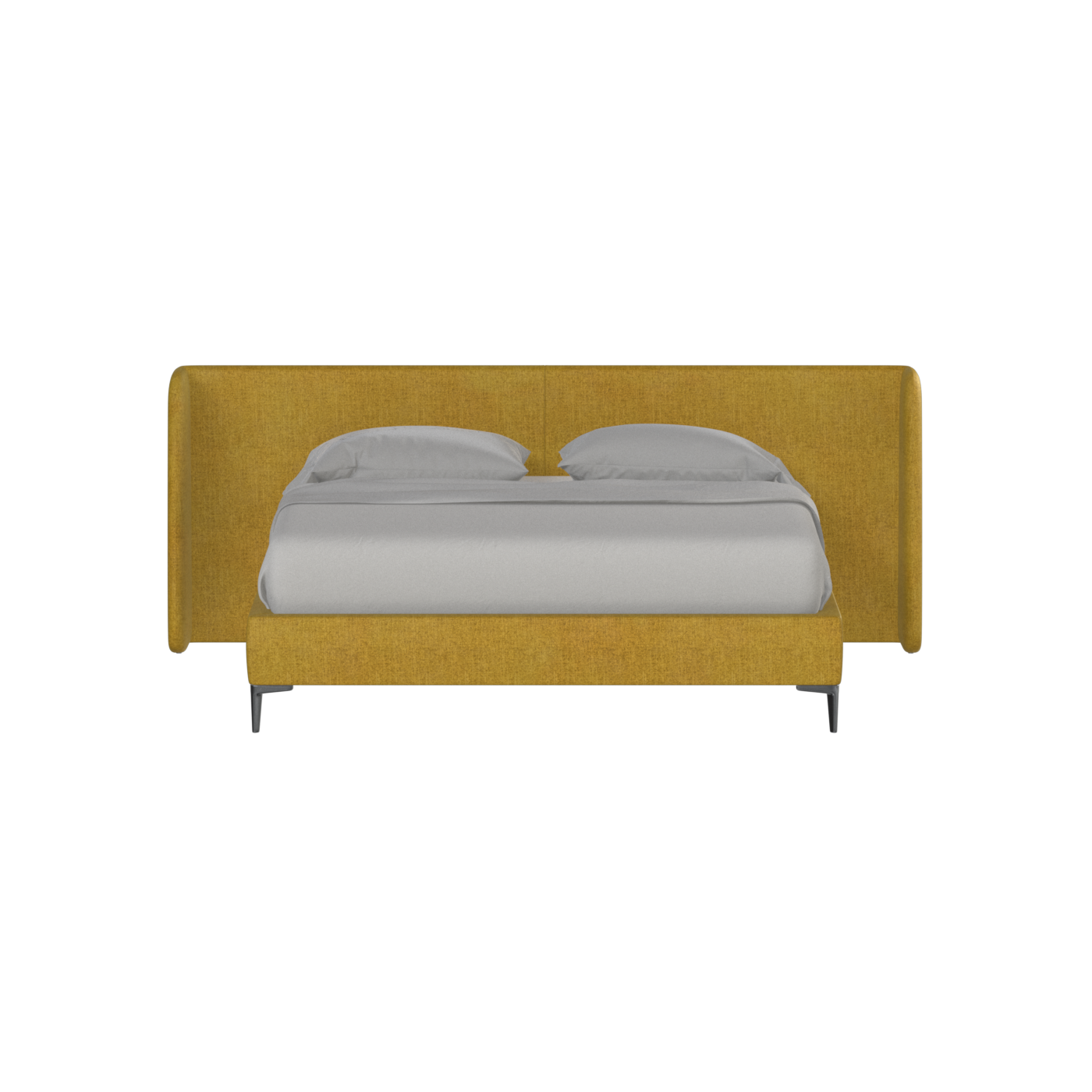 Abbey Upholstered Bed with Structured Headboard and Refined Lines