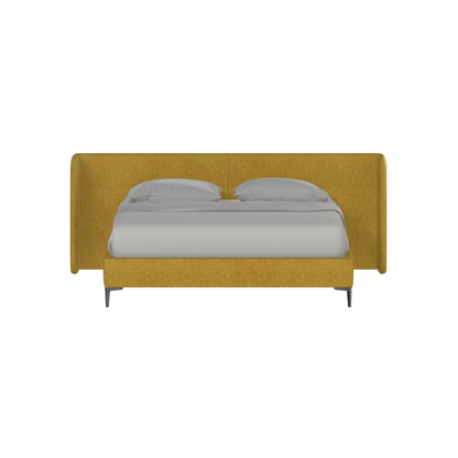 Abbey Upholstered Bed with Structured Headboard and Refined Lines