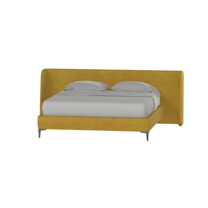 Abbey Upholstered Bed with Structured Headboard and Refined Lines