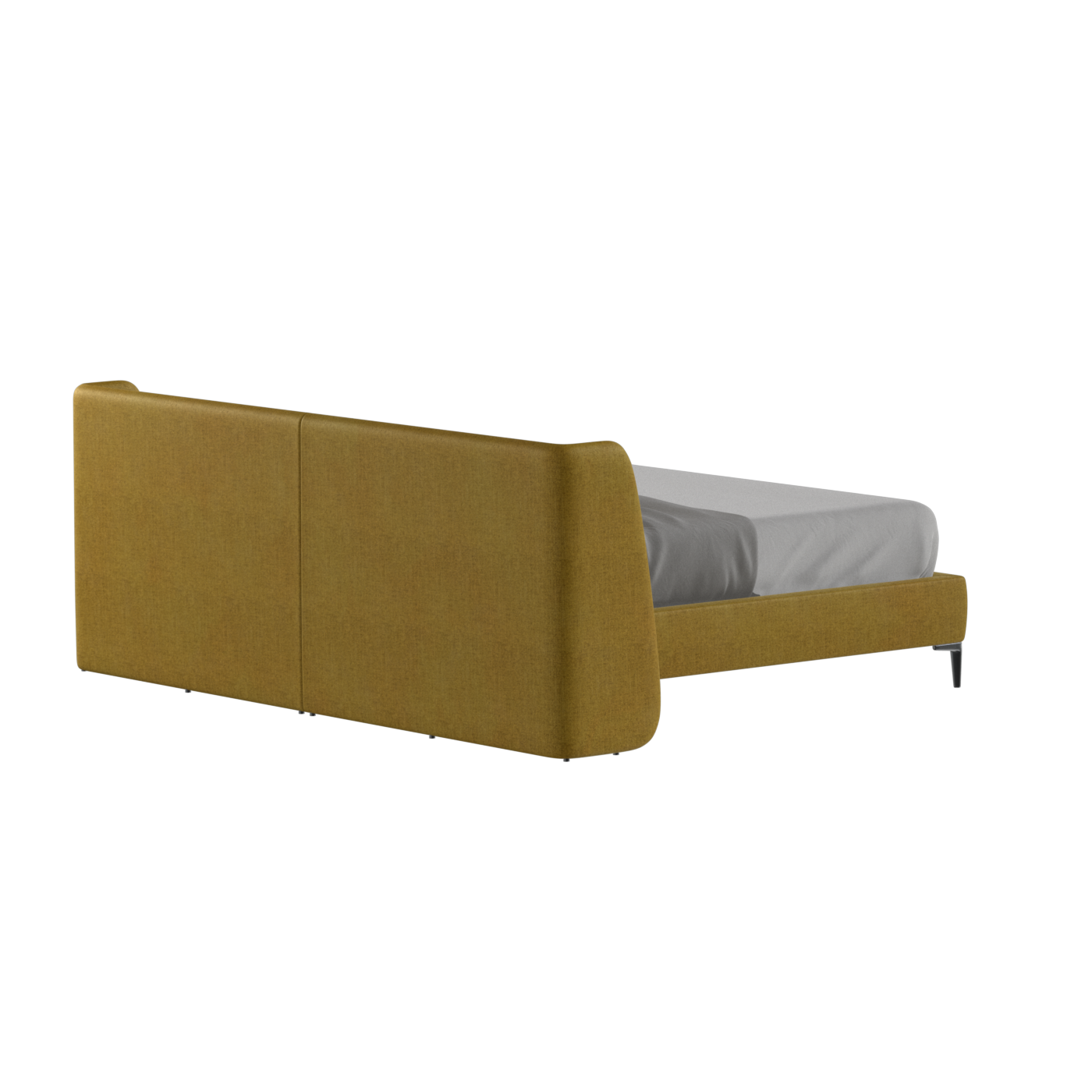 Abbey Upholstered Bed with Structured Headboard and Refined Lines