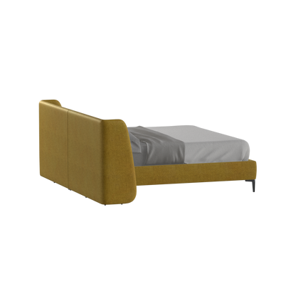 Abbey Upholstered Bed with Structured Headboard and Refined Lines