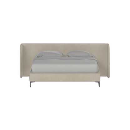Abbey Upholstered Bed with Structured Headboard and Refined Lines