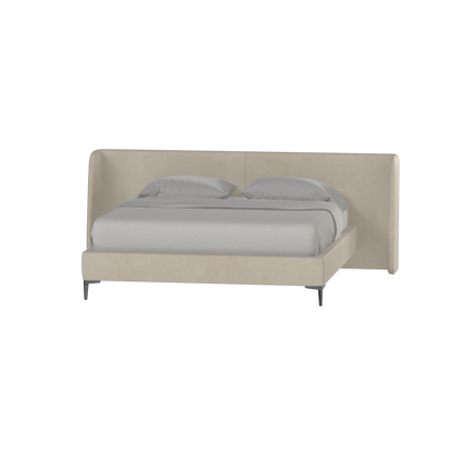 Abbey Upholstered Bed with Structured Headboard and Refined Lines