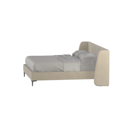 Abbey Upholstered Bed with Structured Headboard and Refined Lines