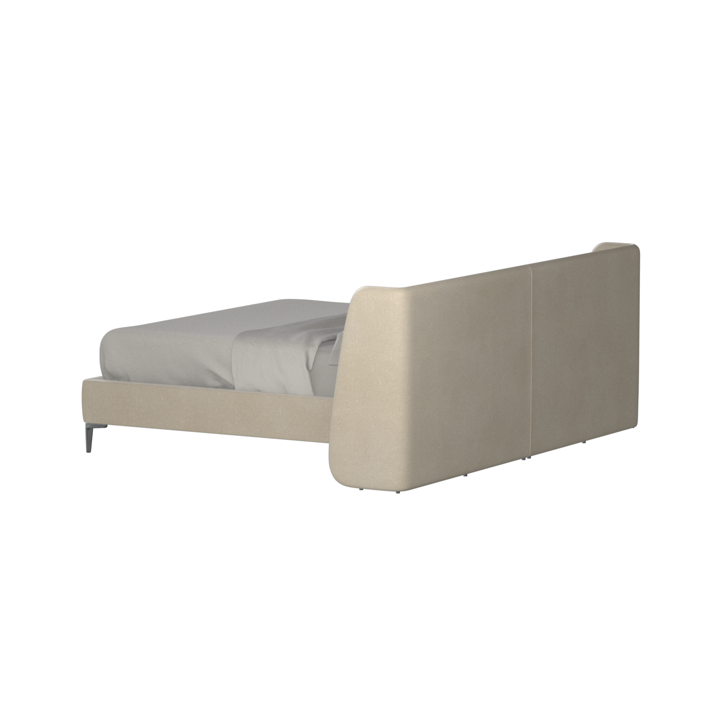 Abbey Upholstered Bed with Structured Headboard and Refined Lines