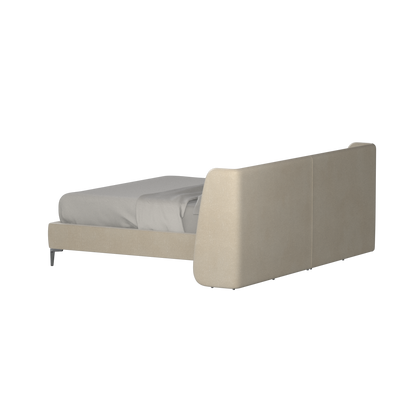 Abbey Upholstered Bed with Structured Headboard and Refined Lines
