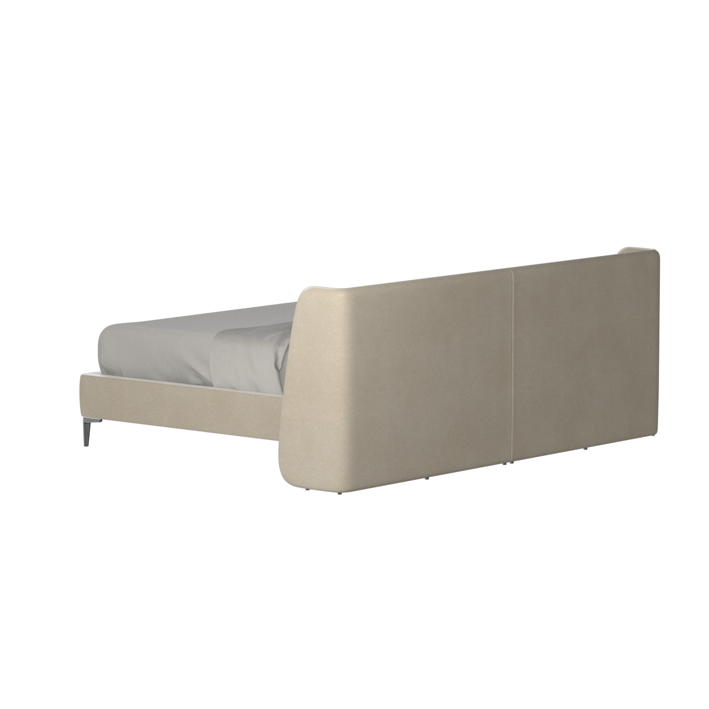 Abbey Upholstered Bed with Structured Headboard and Refined Lines