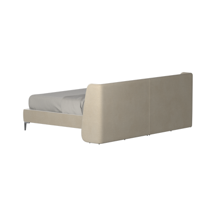 Abbey Upholstered Bed with Structured Headboard and Refined Lines