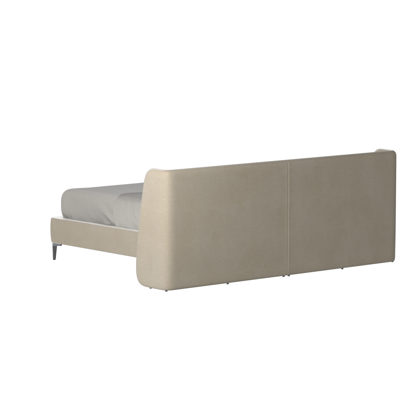 Abbey Upholstered Bed with Structured Headboard and Refined Lines