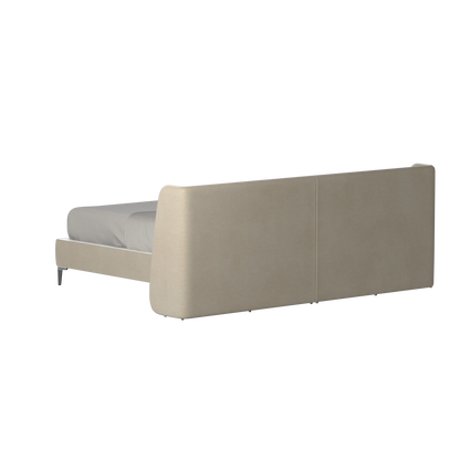 Abbey Upholstered Bed with Structured Headboard and Refined Lines
