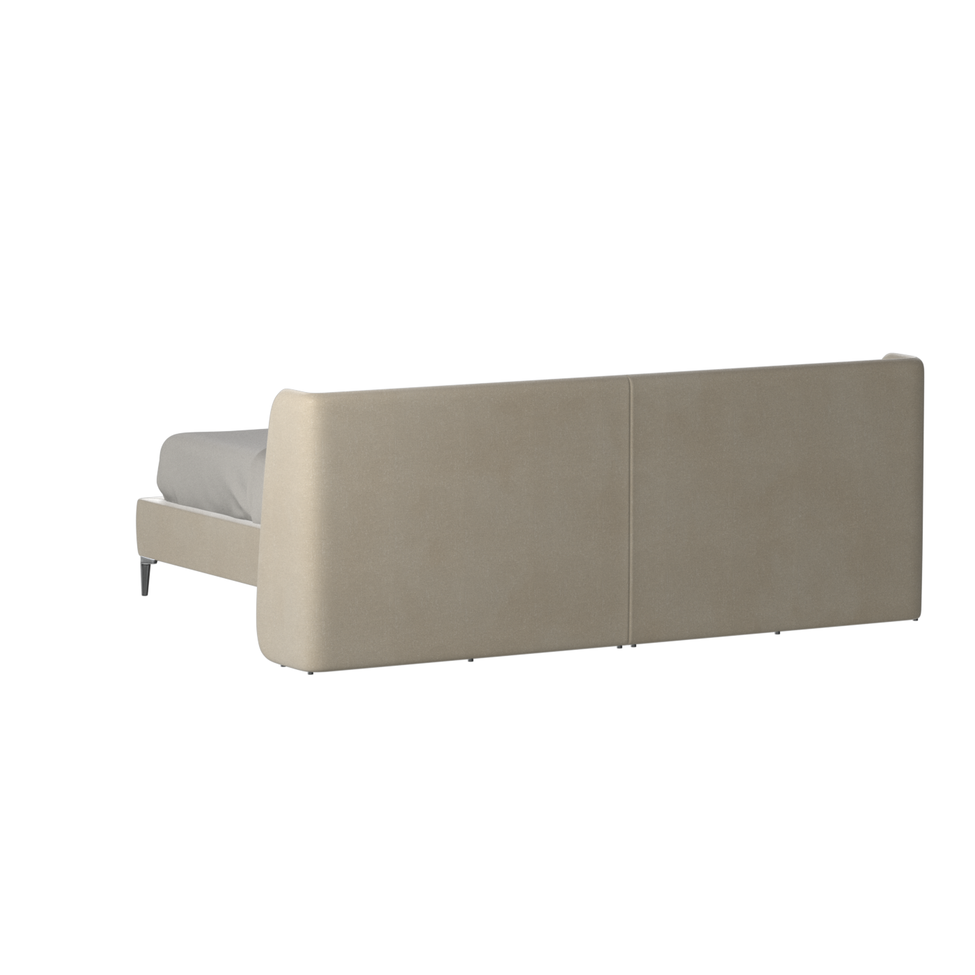 Abbey Upholstered Bed with Structured Headboard and Refined Lines