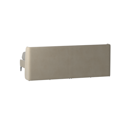 Abbey Upholstered Bed with Structured Headboard and Refined Lines