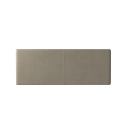 Abbey Upholstered Bed with Structured Headboard and Refined Lines