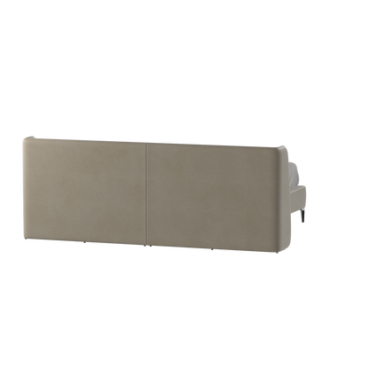 Abbey Upholstered Bed with Structured Headboard and Refined Lines