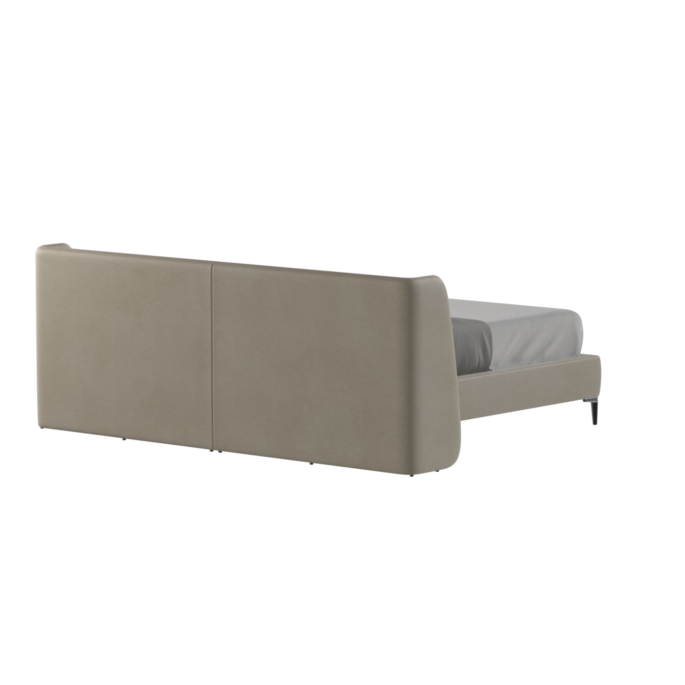 Abbey Upholstered Bed with Structured Headboard and Refined Lines