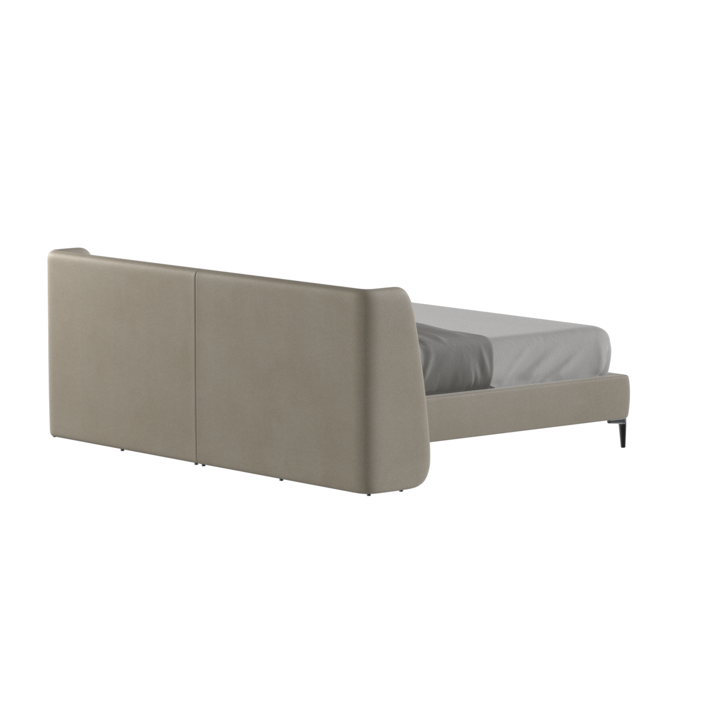 Abbey Upholstered Bed with Structured Headboard and Refined Lines