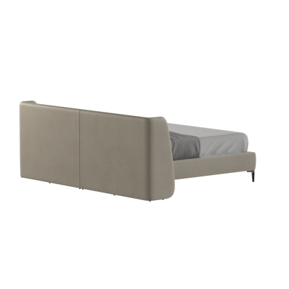 Abbey Upholstered Bed with Structured Headboard and Refined Lines