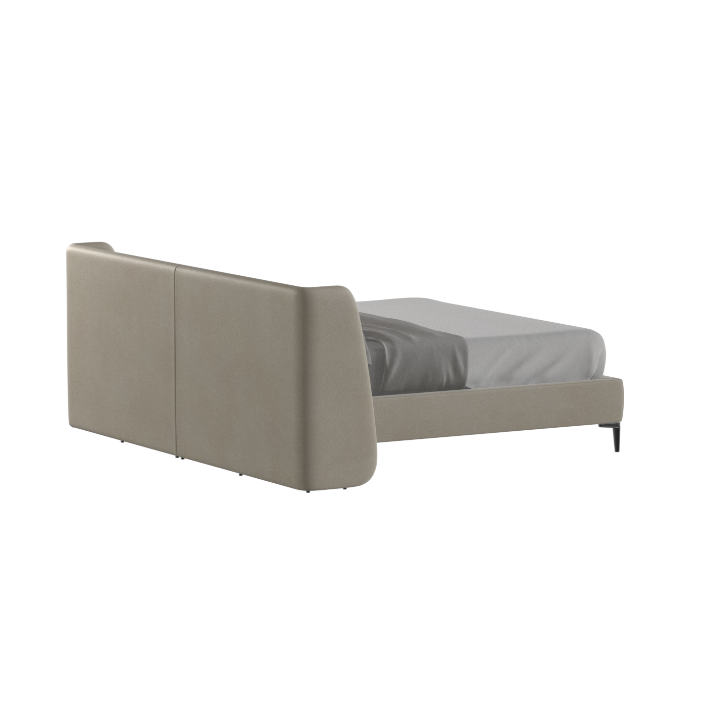 Abbey Upholstered Bed with Structured Headboard and Refined Lines