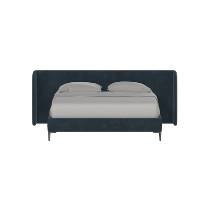 Abbey Upholstered Bed with Structured Headboard and Refined Lines