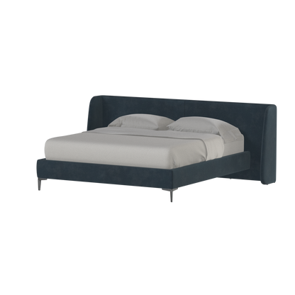 Abbey Upholstered Bed with Structured Headboard and Refined Lines