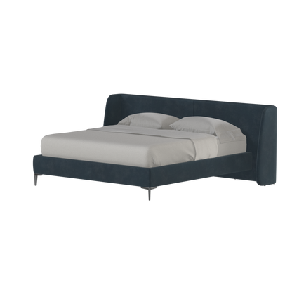 Abbey Upholstered Bed with Structured Headboard and Refined Lines