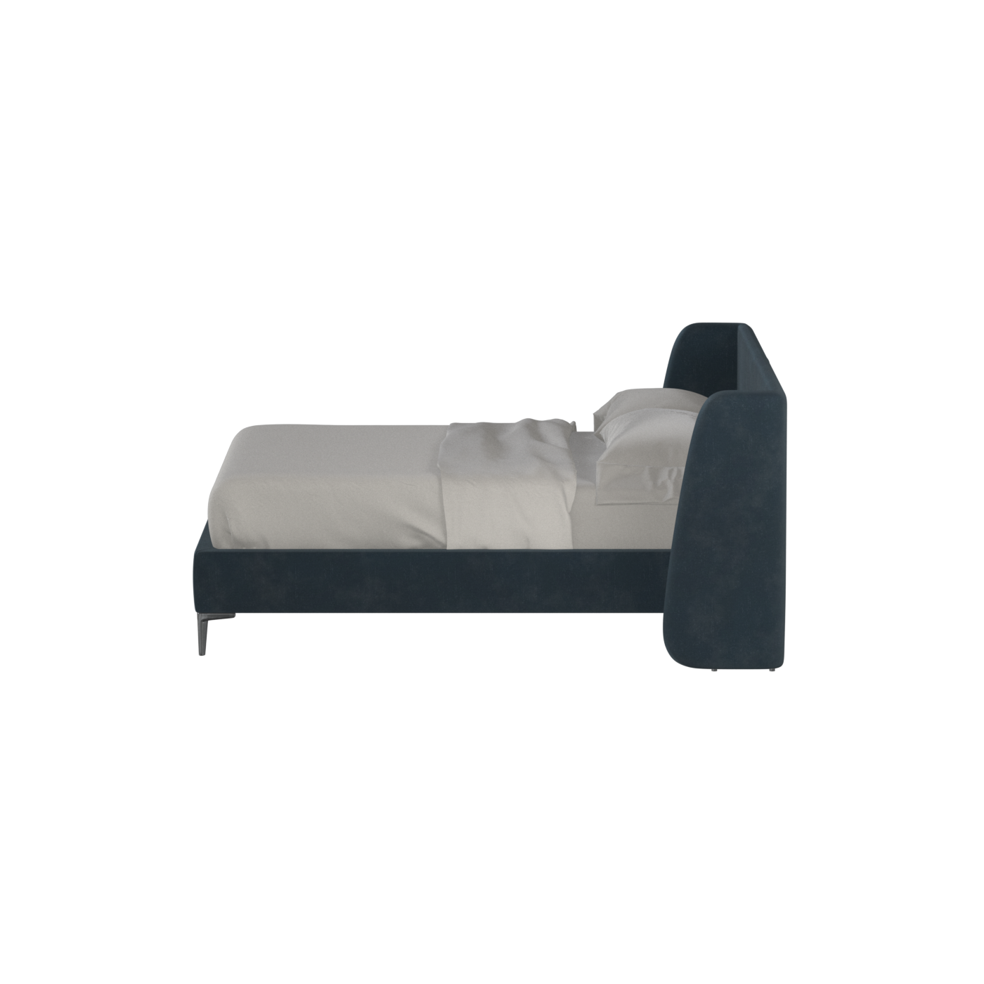 Abbey Upholstered Bed with Structured Headboard and Refined Lines