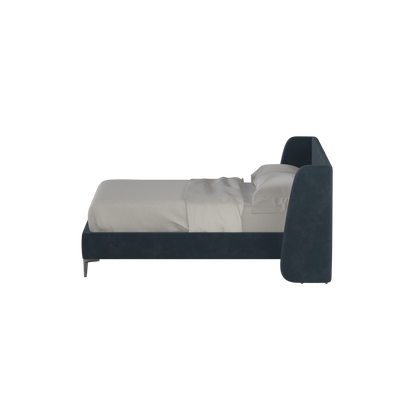 Abbey Upholstered Bed with Structured Headboard and Refined Lines