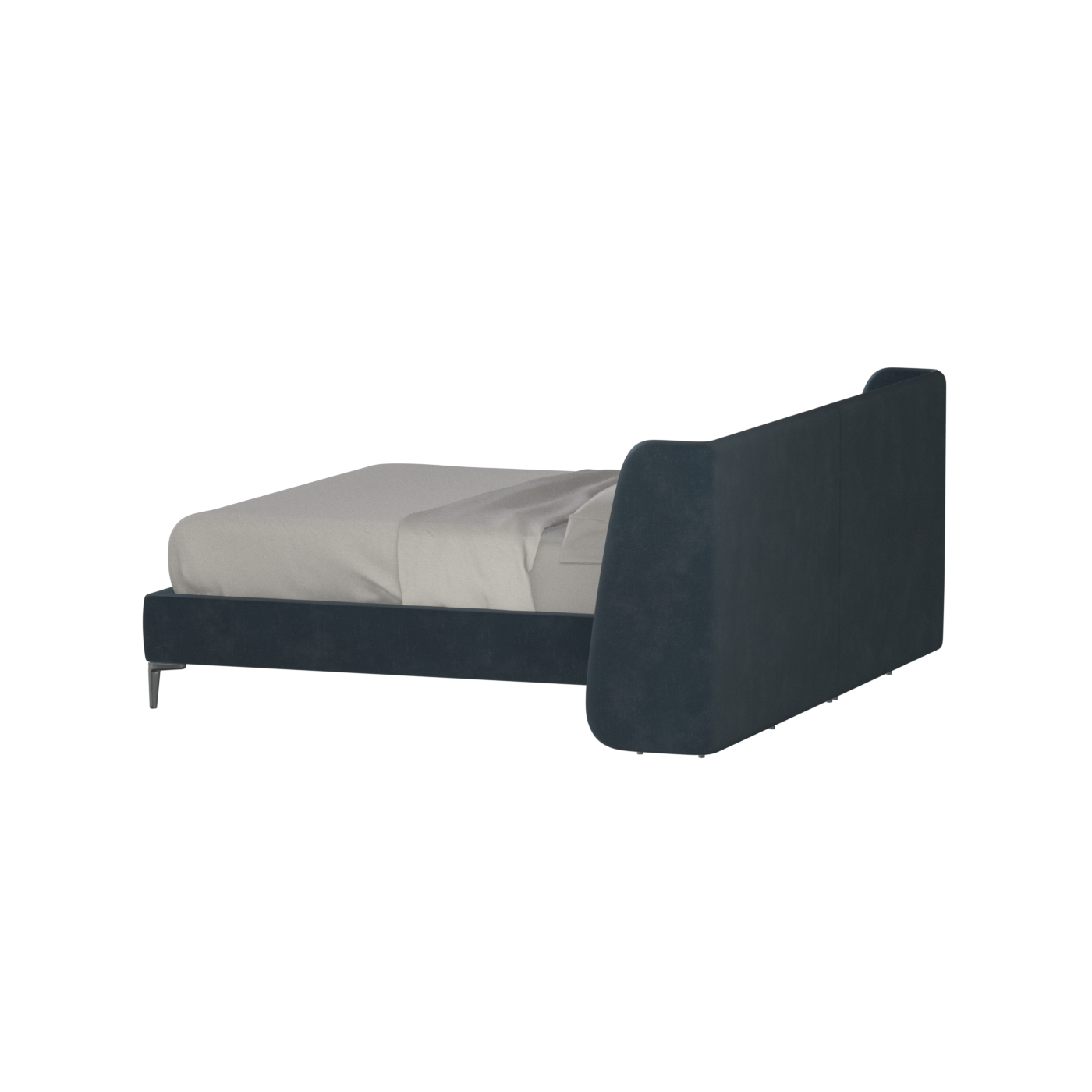 Abbey Upholstered Bed with Structured Headboard and Refined Lines