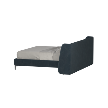 Abbey Upholstered Bed with Structured Headboard and Refined Lines