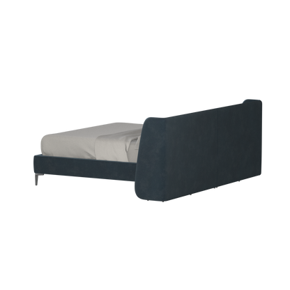 Abbey Upholstered Bed with Structured Headboard and Refined Lines