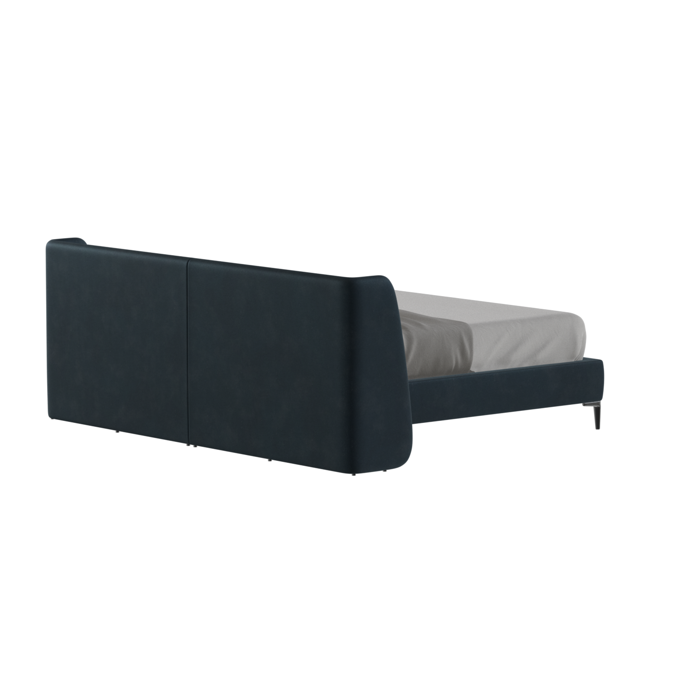 Abbey Upholstered Bed with Structured Headboard and Refined Lines