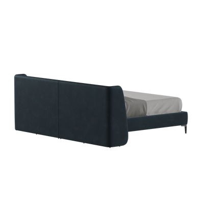 Abbey Upholstered Bed with Structured Headboard and Refined Lines
