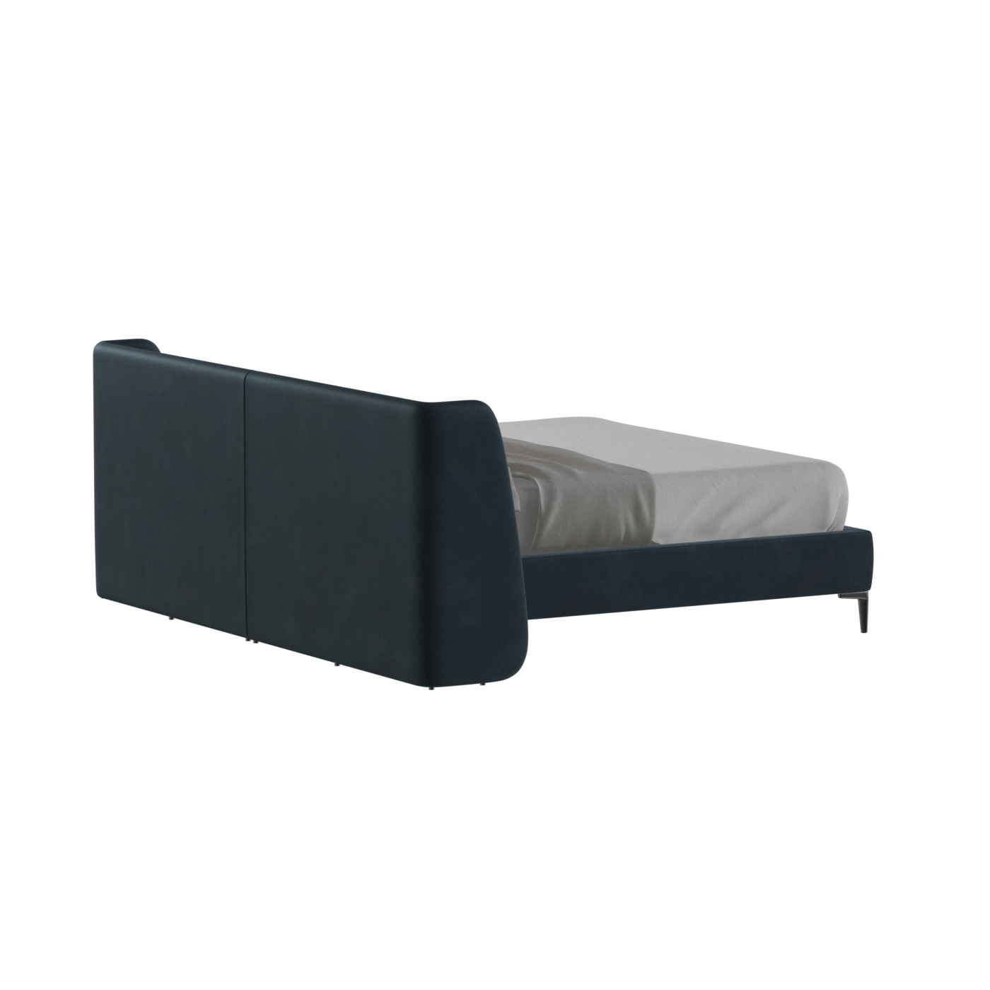Abbey Upholstered Bed with Structured Headboard and Refined Lines