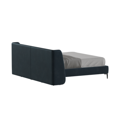 Abbey Upholstered Bed with Structured Headboard and Refined Lines