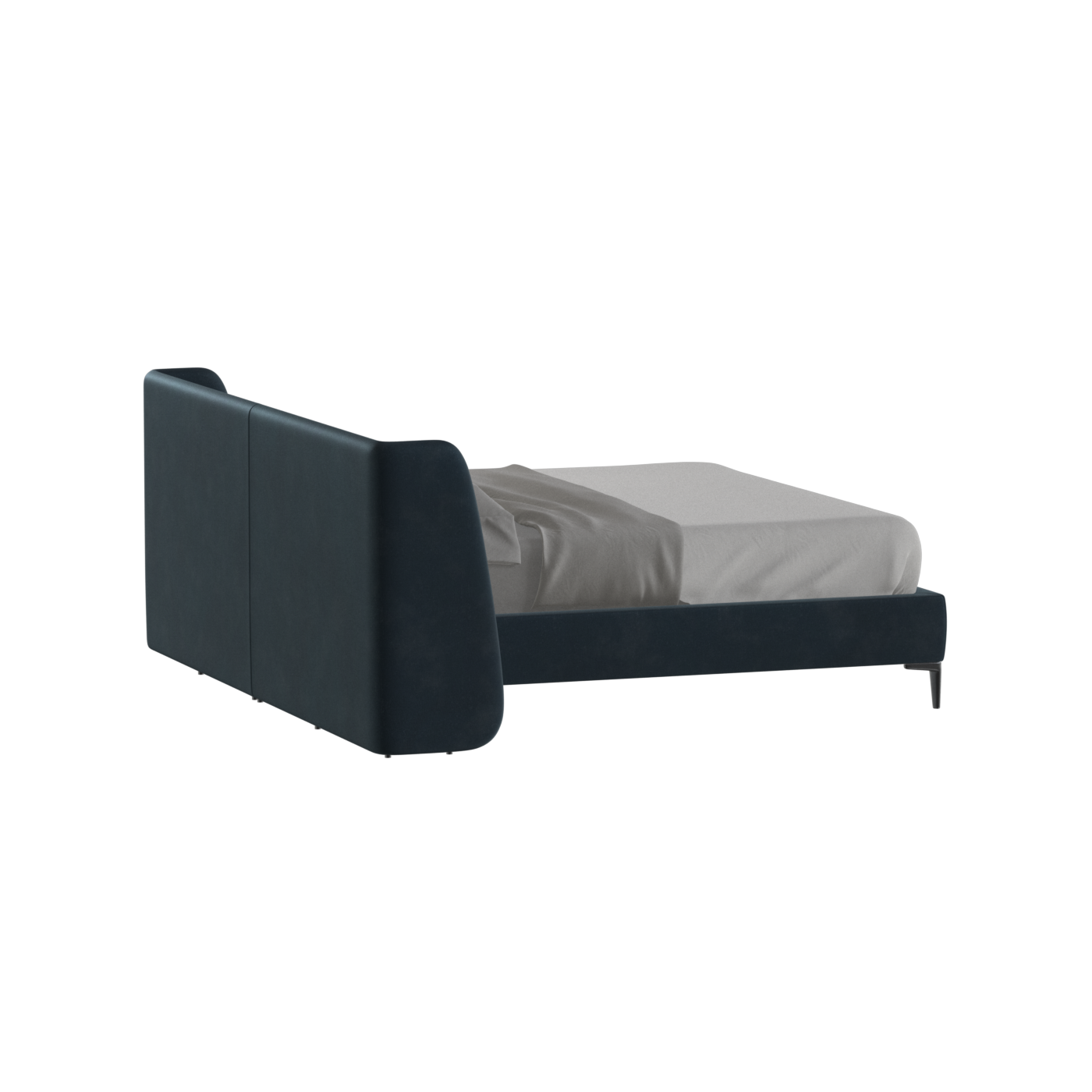 Abbey Upholstered Bed with Structured Headboard and Refined Lines