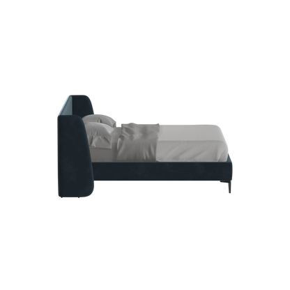 Abbey Upholstered Bed with Structured Headboard and Refined Lines