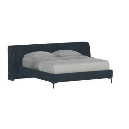 Abbey Upholstered Bed with Structured Headboard and Refined Lines