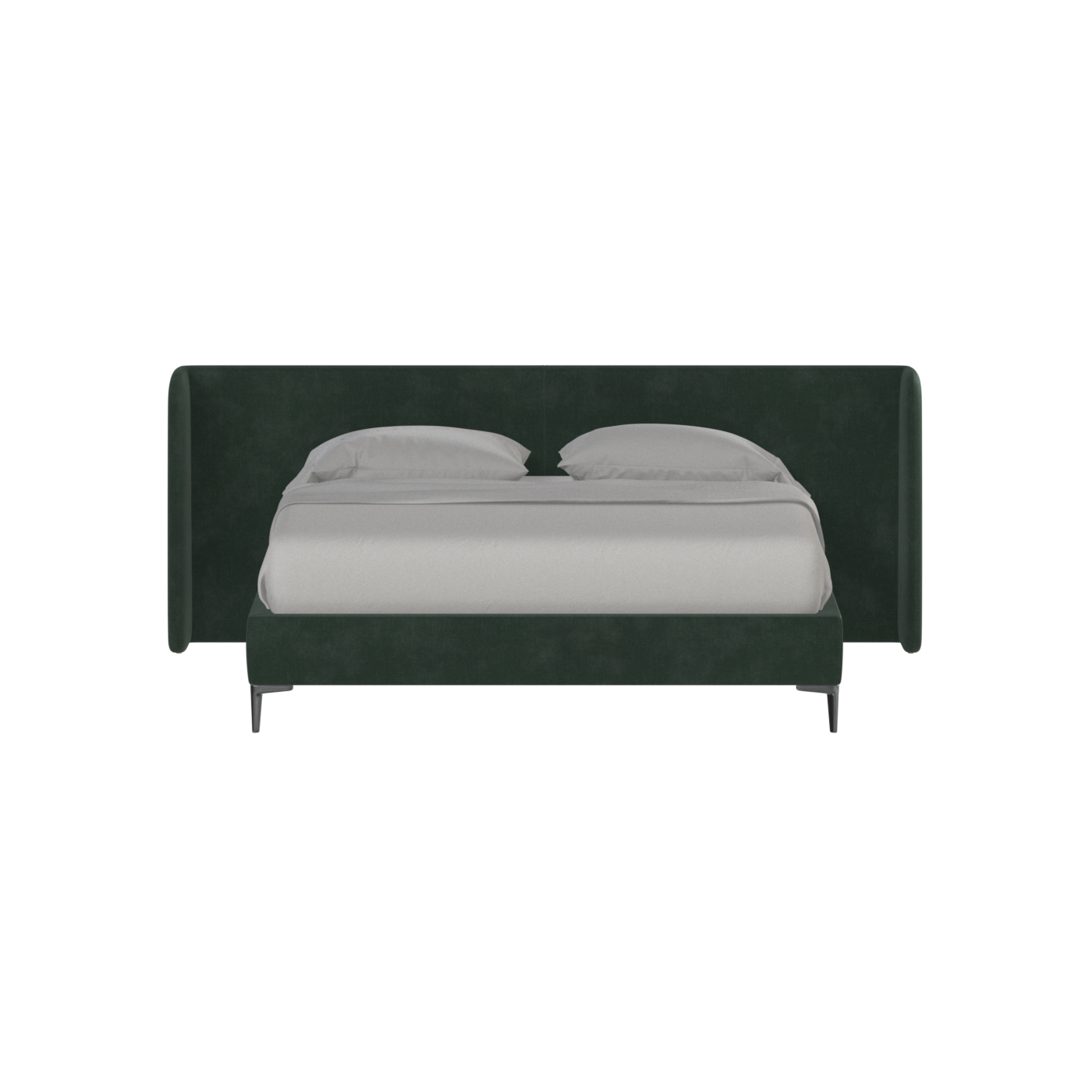 Abbey Upholstered Bed with Structured Headboard and Refined Lines