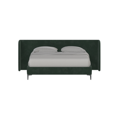 Abbey Upholstered Bed with Structured Headboard and Refined Lines