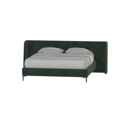 Abbey Upholstered Bed with Structured Headboard and Refined Lines