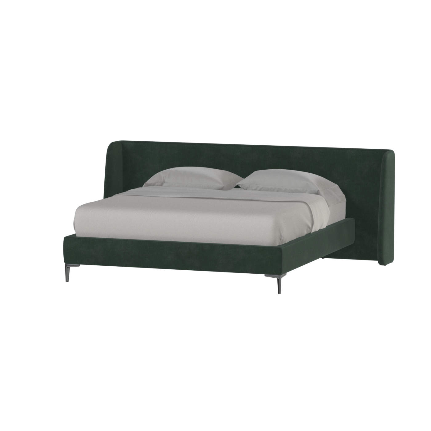 Abbey Upholstered Bed with Structured Headboard and Refined Lines