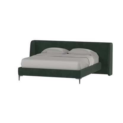 Abbey Upholstered Bed with Structured Headboard and Refined Lines